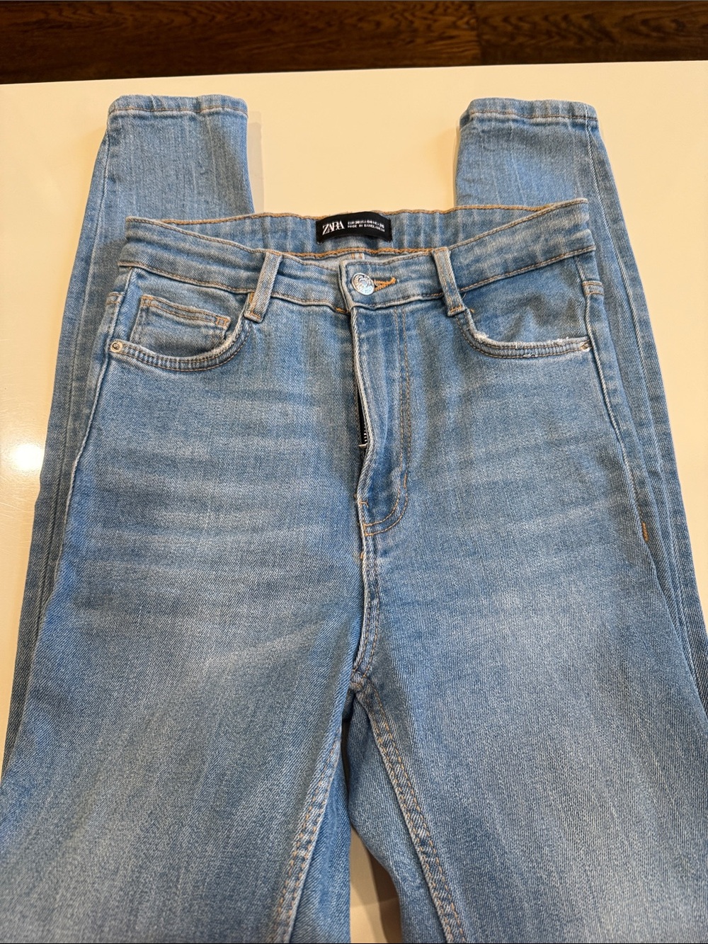 Zara Light Blue High-Rise Denim Jeans